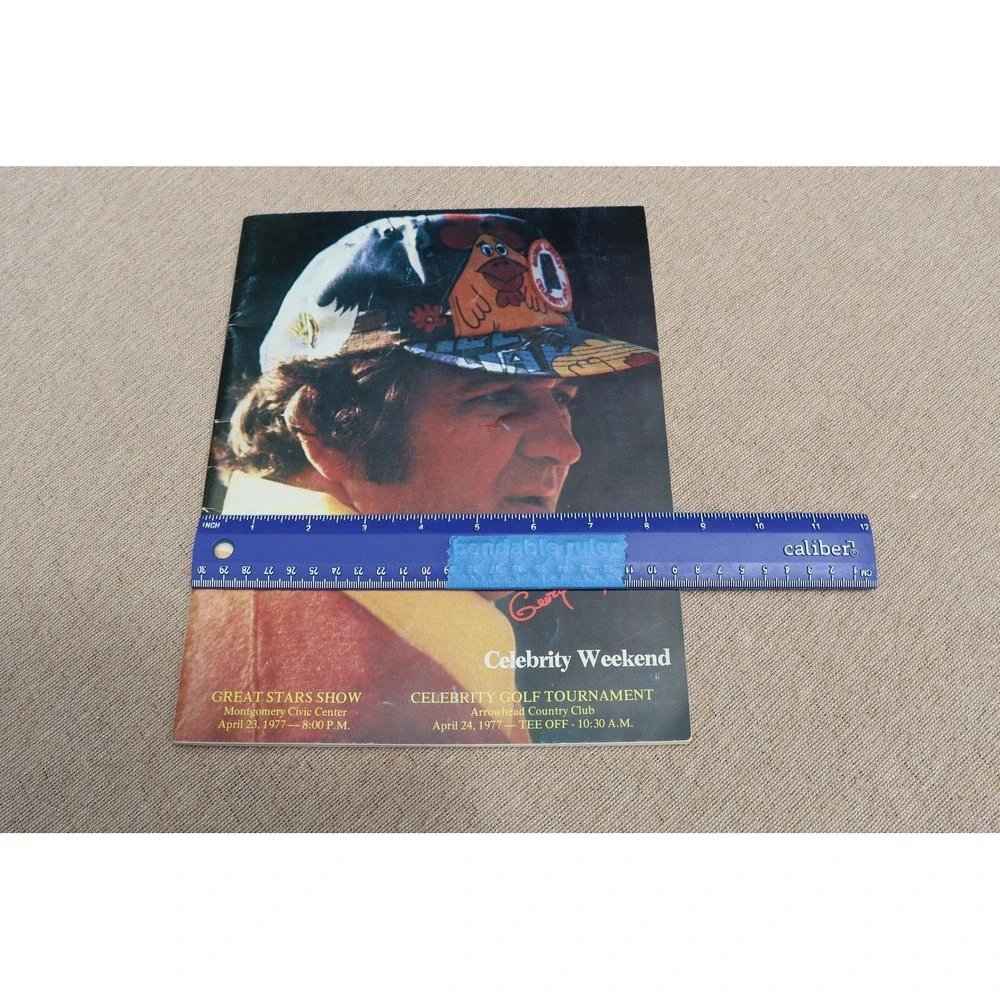 Vintage George Lindsey Celebrity Benefit Belt Buckle and Program Guide